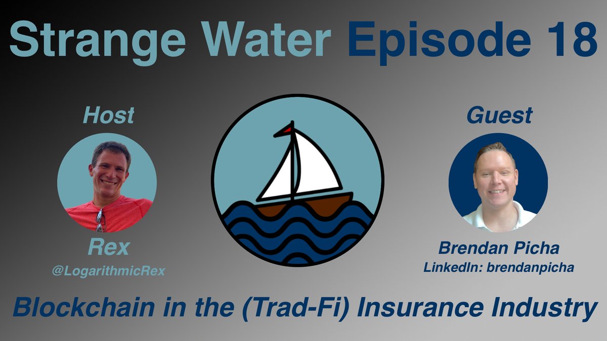 StrangeH2OPod's tweet photo. Strange Water 18: Blockchain in the Insurance Industry
Waiting for institutions to figure out that blockchain will revolutionize trad-business? Brendan Picha from @The_Institutes #Riskstream Collaborative discusses crypto in the insurance industry.
https://t.co/qyqjCfmvS1 https://t.co/uFJVniagLj