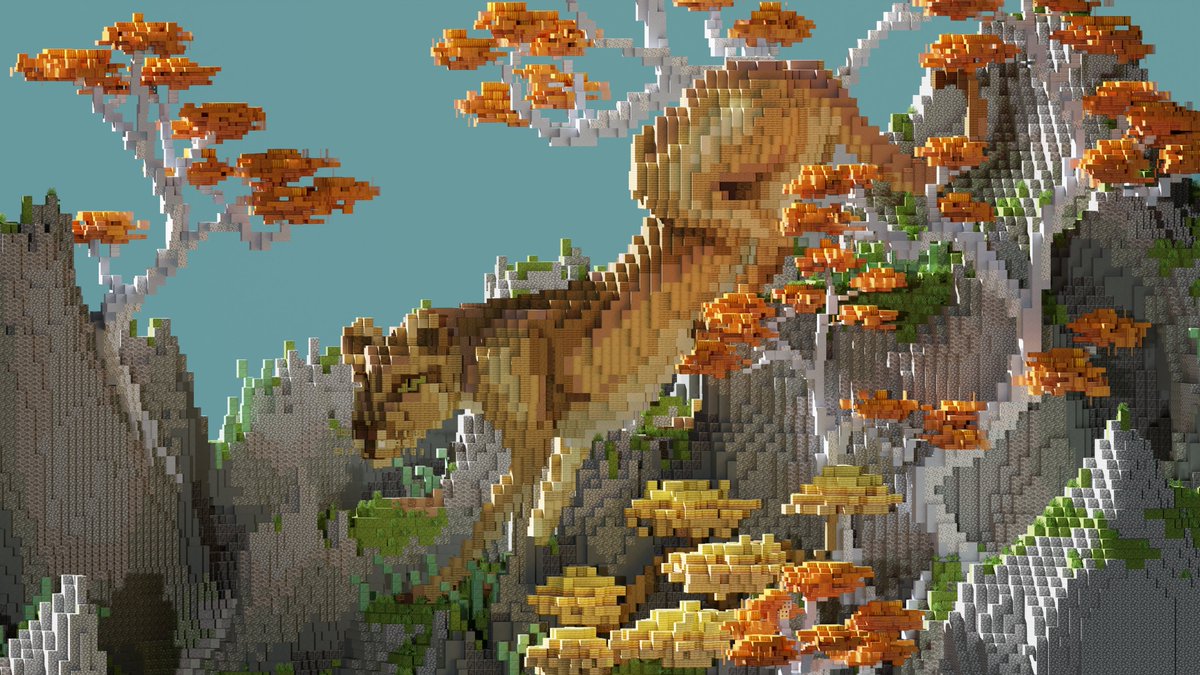 Scenery Series Part 1: 
South American Puma

Built with @JulekeJules 

Night-time render by: <a href="/Zeraph17/">Zeraph</a> 

#minecraft #minecraftorganic #minecraftbuild