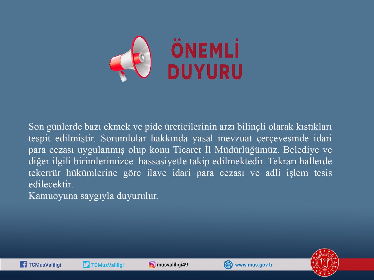 TCMusValiligi's tweet photo. Önemli Duyuru❗️📢 https://t.co/1plvU2gqYH