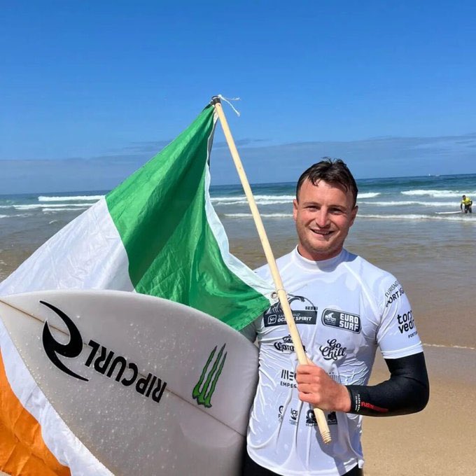 Podium finish for Gearoid 🥈

Sligo surfer Gearoid McDaid has just won a silver medal for Ireland in the men’s Grand Final at the European Surfing Championships (Eurosurf 2023) in Portugal.

Congrats <a href="/gearoidmcdaid/">gearoid mc daid</a> 💥

Now, who’s organising the homecoming?