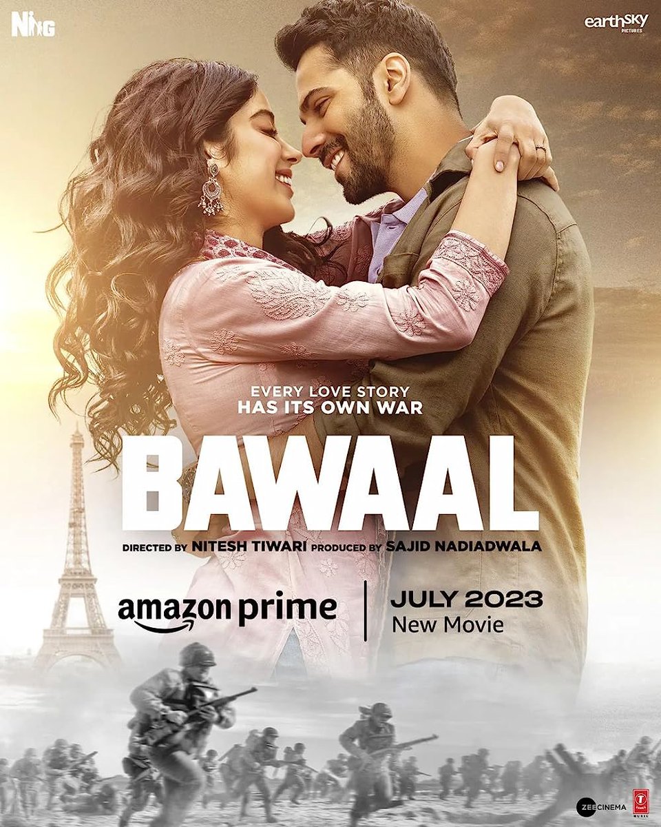 Southwoodoffl's tweet photo. #Bawaal Review - A film that has it all! With excellent execution, a gripping storyline, and stellar performances, it's a true gem by @niteshtiwari22 

Second half is an emotional rollercoaster, touching the heart and soul of the audience. The way the director seamlessly weaves in the backdrop of the second world war is brilliant.

#VarunDhawan delivers an outstanding performance, while #JanhviKapoor’s portrayal of a beautiful character leaves a lasting impression. Her acting prowess shines brightly, making her the standout star. Must Watch 👏