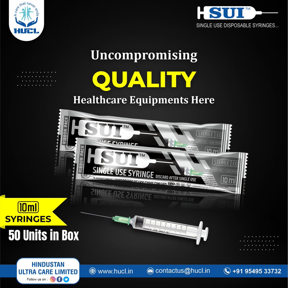 Hindustan Ultra Care Limited
With outstanding build quality and superior needle performance, HUCL deliver medication with ease to provide optimum comfort for patients.
https://t.co/CKncZlaHz2
https://t.co/dmdbHVng4K
https://t.co/eW0xqCgs37

#HealthcareProfessionals #Healthcare https://t.co/SujJV5ri6V