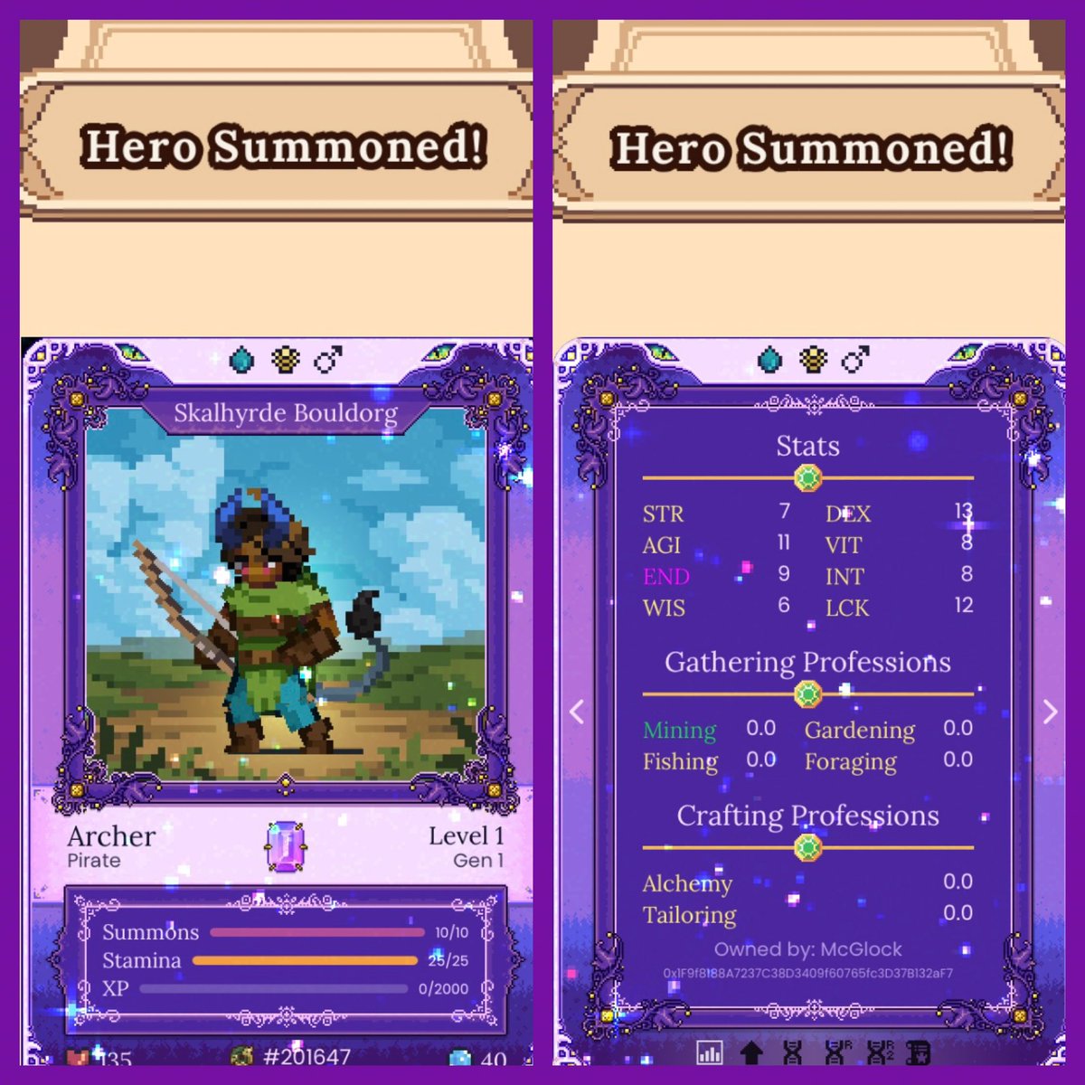 It took almost a year but my gen 0 pair finally blessed me with a mythic!

#dfk #defikingdoms #nft #crypto #DeFi #defichain #pvp #AVAX  #KLAY #Klaytn <a href="/DeFiKingdoms/">DeFi Kingdoms 🔺🌿</a> @avalancheavax @klaytn_official