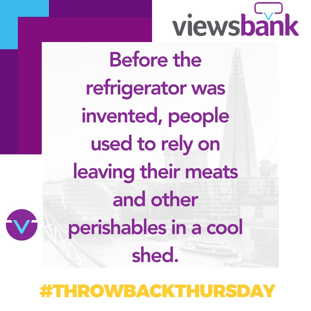 viewsbank's tweet image. #throwbackthursday Produce was covered in salts to preserve them. The refrigerator changed all of this and has since made it easy to store perishable items and almost every home in the UK now has one. 
#fridge #perishables #freezer #coolshed