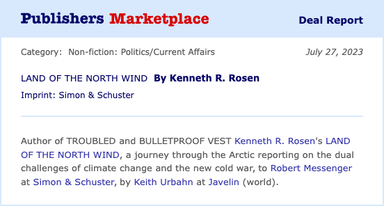 I'm writing my next book for <a href="/simonschuster/">Simon & Schuster</a> about the changing Arctic region: share your stories &amp; tips on everything and anything concerning the High North. Find me:

-Signal: +1 413 429 6353
-Telegram: kenosen
-Email: kennethrrosen@proton.me
-SecureDrop: kennethrrosen.com/securedrop