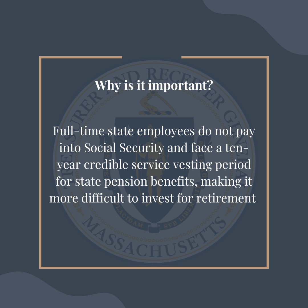 MassTreasury's tweet photo. In collaboration with @SenJoanLovely and Representative @am_ferrante, Treasurer Goldberg filed legislation that provides automatic enrollment of new state employees in the Massachusetts #SMARTPlan to ensure economic opportunity for public employees to save for their future. https://t.co/Rs5rnRDo83