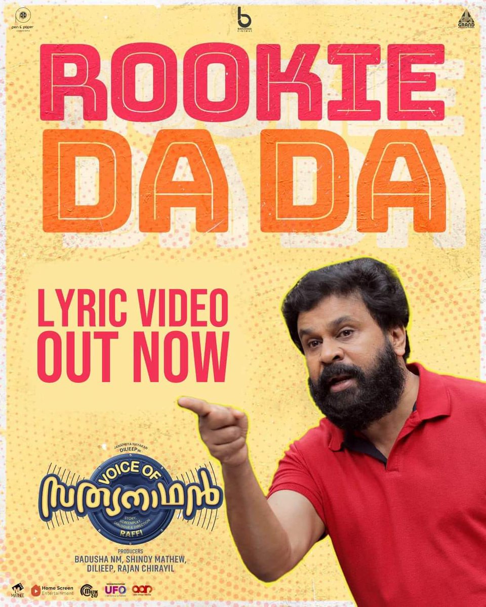 DileepTrendz's tweet photo. #VoiceOfSathyanathan
2nd Lyric Video Song is Out Now..
It's a nyz one.. Watch now😃❤️
ROOKIE DA DA
https://t.co/8Wi2BvrO1F
#VOSFromTomorrow
#Dileep | #JojuGeorge
Ankit menon Musical
Sung by Zia Ul Haq https://t.co/mkLOG3y8QN