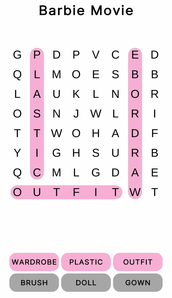 EverydayPuzzles's tweet photo. The hype even got to Everyday Puzzles! Can you find all the words related to the Barbie movie? 💗

#BarbieMovie #barbie #everydaypuzzles
https://t.co/ATOnqHJZR4 https://t.co/OxEepRAee4
