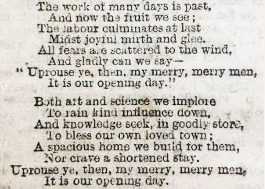 Heritage_Quay's tweet image. When the Huddersfield Fine and Industrial Exhibition opened in July 1883, they had a special song!

Alas we only have the words - can anyone suggest a tune with the right metre? Or ways to make the refrain inclusive?

@musicinkirklees @soundandmusic @KirkleesMuseums #kyom23
