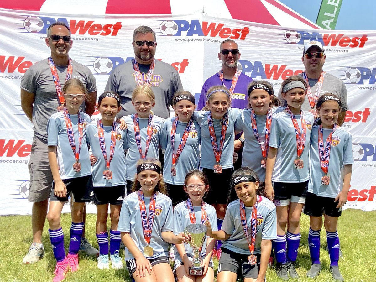 Congratulations to the U10 Girls Plum Chaos who are Back-to-Back Champions at the PAWest Open Tournament in Edinboro 🏆🏆 💪