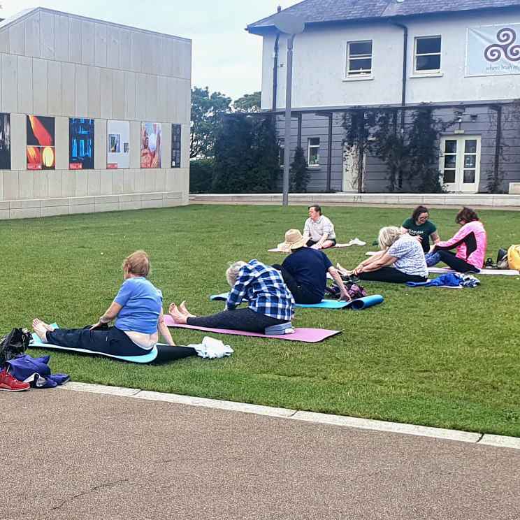 dlrSportsTeam's tweet photo. Week 2 of our Seated Yoga &amp; Wellbeing Programme. 
🧘‍♀️🧘
The weather stayed with us for a great session! 
Well done everyone! 👏 https://t.co/NqSGPJ9gso