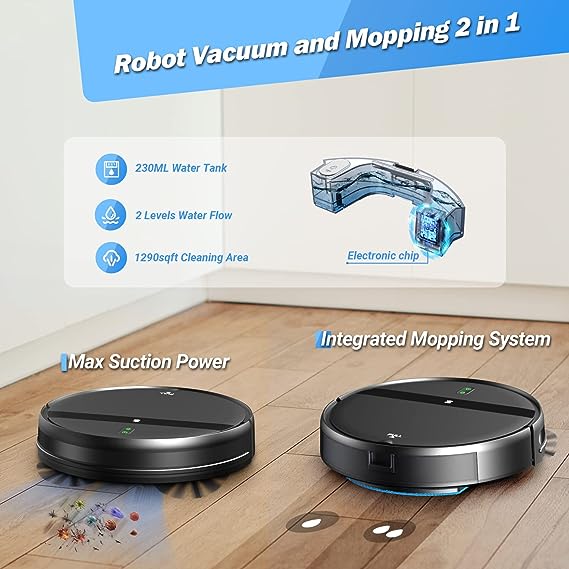BargainInsider's tweet image. 🤖🧹 Simplify Cleaning! MANVINS Robot Vacuum and Mop Combo 🏠

🌪️ App/Alexa compatible, WiFi/Bluetooth, Self-Charging. Set Schedule &amp;amp; Max Suction for Pet Hair. 

amzn.to/3rRrGxv

19% off, just $161.99! 🎉🔥 

#SmartCleaning #RobotVacuum #MoppingRobot