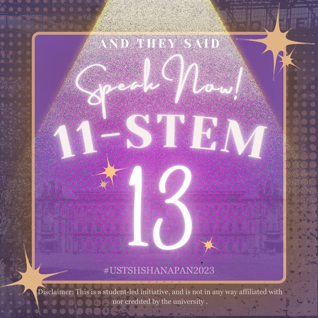 ST13MASINO's tweet photo. Speak now or wala kang ka-blockmate? ๐ฃ๏ธ๐ซต๐ป
Are you looking for other 11STEM-13 blockmates? Come and we will be enchanted to meet you.๐ The story of us will begin right now! ๐ซ
#usthanapan
#ustshshanapan
#ustbatch25
#uststem
#STEMasino https://t.co/W85uunzEPn