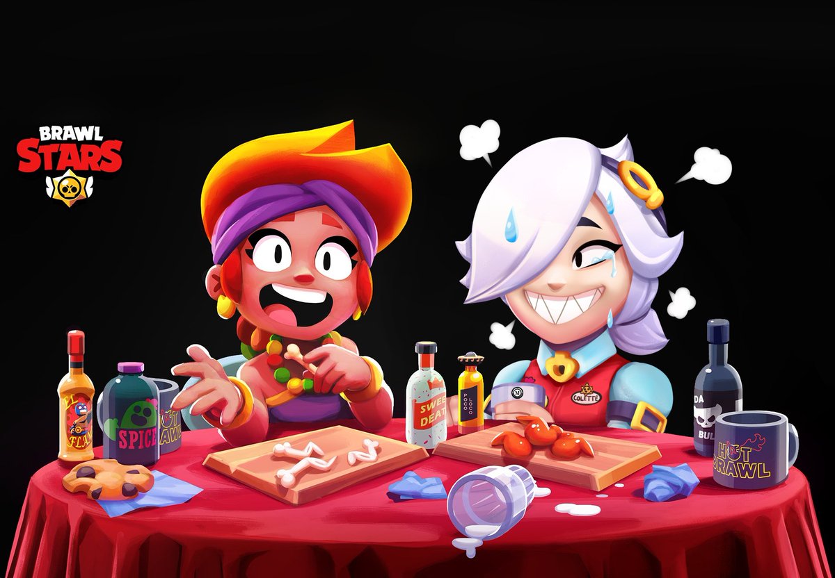 Monyumaki_art's tweet photo. Colette can do it, 
for her favorate Brawler ✨💖👌
#BrawlStars 
#BrawlStarsArt https://t.co/PCCOnrX1Ak