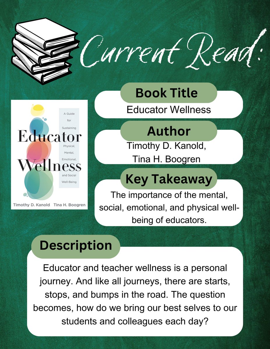 hunter_vbal's tweet photo. ππͺ #VBAL wants to promote #TeacherEmpowerment with this essential book on #EducatorWellness π± #TeachingBalance #TeacherReading #EducatorDevelopment #TeacherHealth #TeacherLife #TeacherBooks #EducatorInspiration #TeacherMindfulness
Book written by: @tkanold and @THBoogren https://t.co/Pm8VpvvRZv