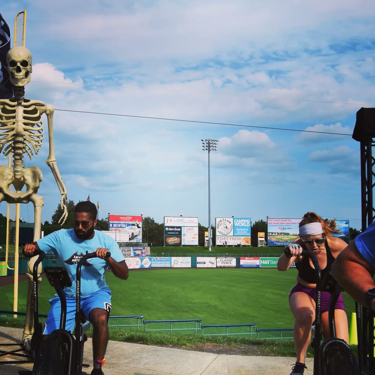 NRMedia50's tweet photo. Last weekend I competed in my second Tribe Fitness Challenge at Shoretown Ballpark &amp; it was not easy. I had to fight, claw, not give up with a cramp @AmyTrask @LeonardMarsh70 @TheDnRCompany @LeonardWheeler7 💯👍💪🔥🐐🏆 #NRMedia #TheNRHour #SetsBuilt #TribeFitnessChallenge https://t.co/zNtCalyBiw