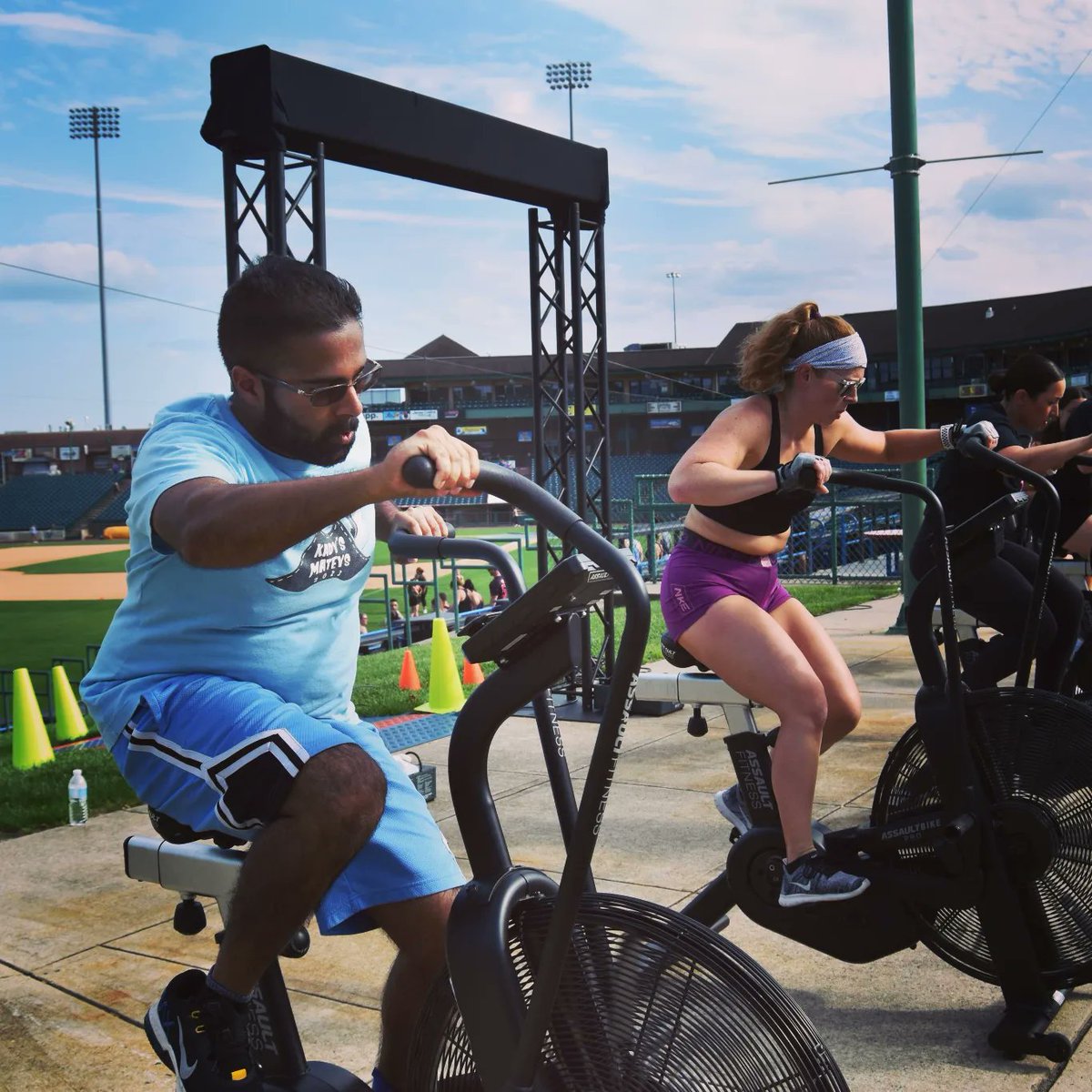NRMedia50's tweet photo. Last weekend I competed in my second Tribe Fitness Challenge at Shoretown Ballpark &amp; it was not easy. I had to fight, claw, not give up with a cramp @AmyTrask @LeonardMarsh70 @TheDnRCompany @LeonardWheeler7 💯👍💪🔥🐐🏆 #NRMedia #TheNRHour #SetsBuilt #TribeFitnessChallenge https://t.co/zNtCalyBiw