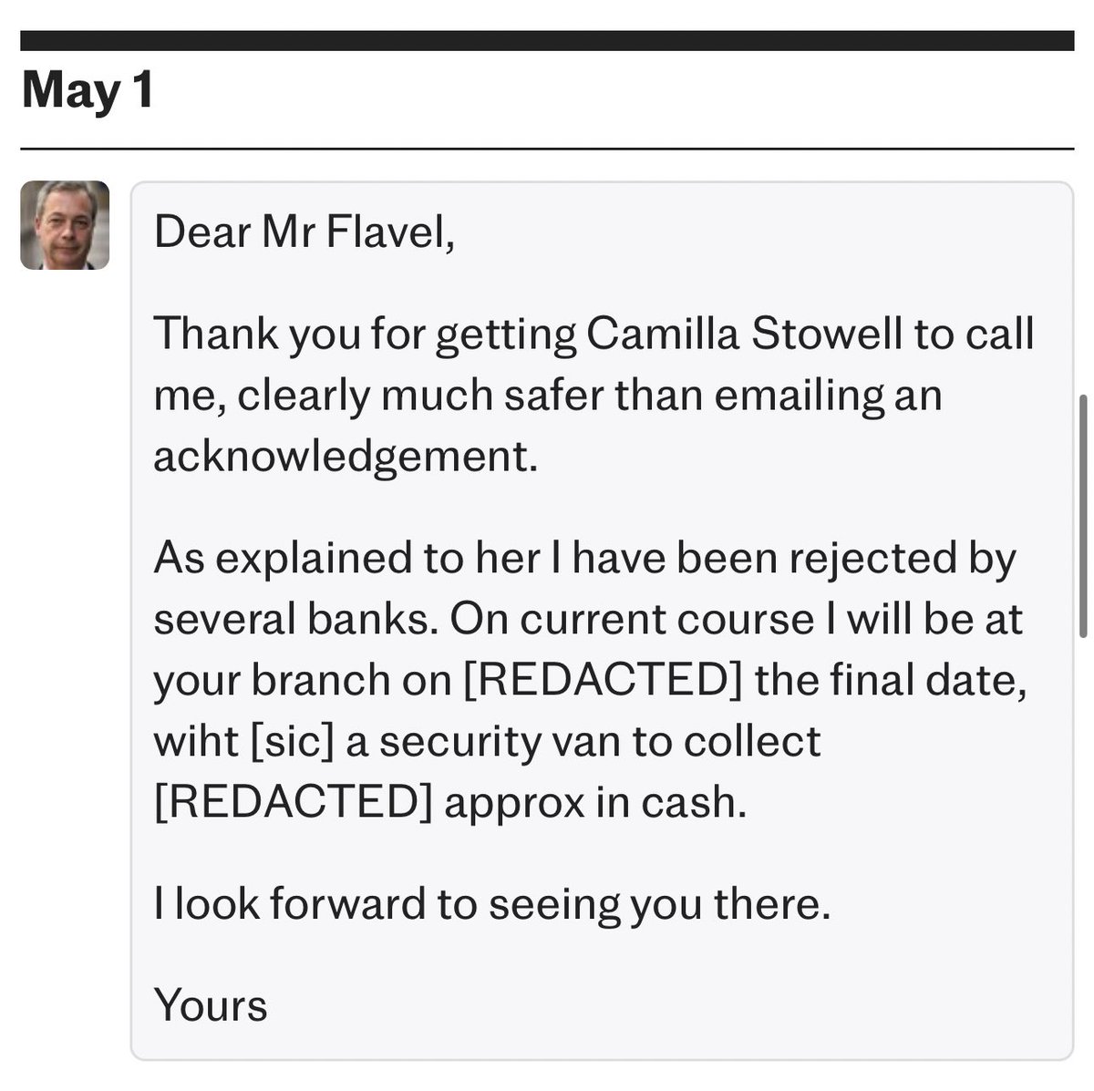 Nigel Farage MP tweet media