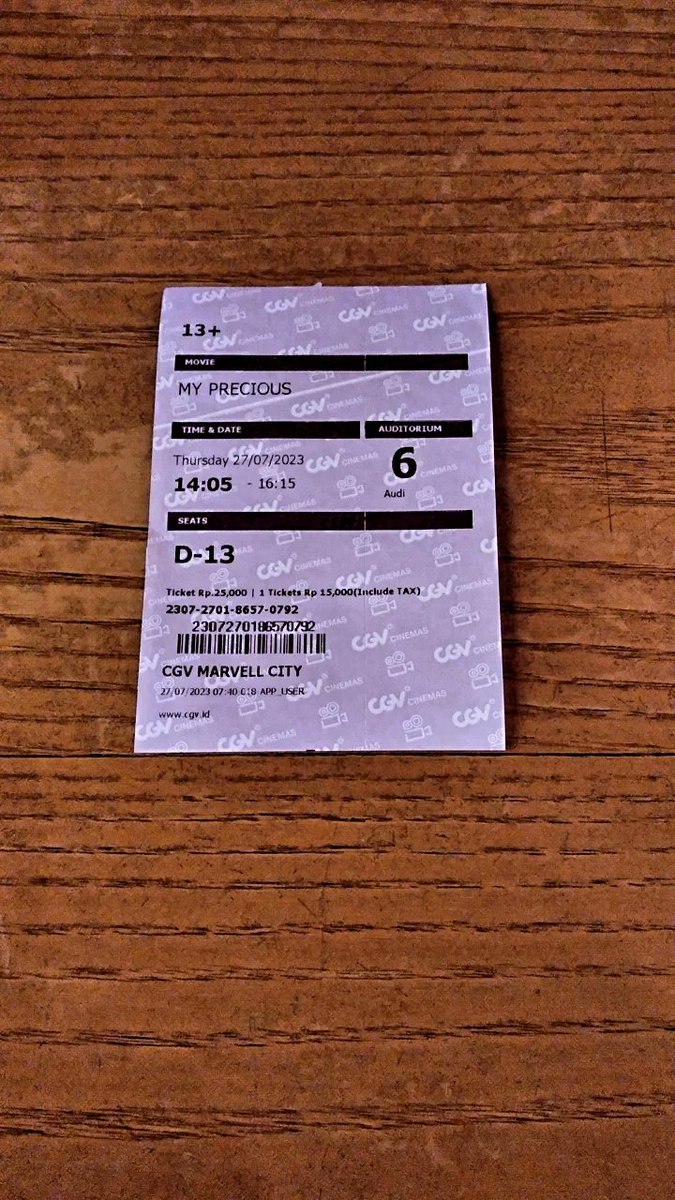 erickokho's tweet photo. My Precious @CGV_ID https://t.co/Y46KhQ33AV