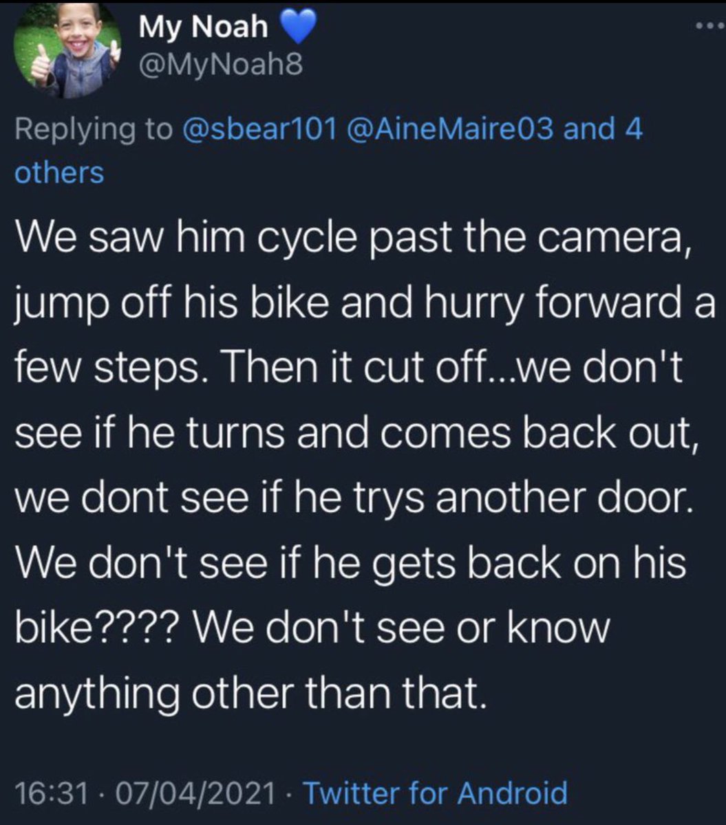 FirinneCeartas's tweet photo. No cctv showing Noah stepping between houses…. https://t.co/lfREmyJWdi