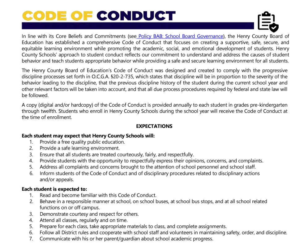 HCS Student Conduct Dpt. tweet media