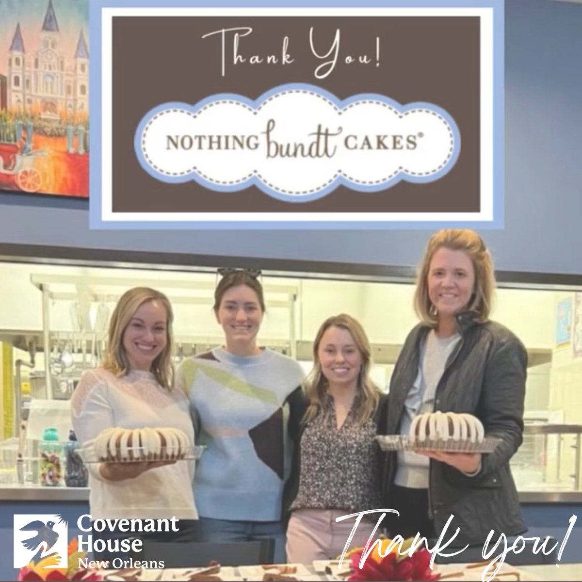 Thank you to <a href="/nothingbundt/">Nothing Bundt Cakes</a> and Ashley and <a href="/JuniorLeagueNO/">Junior League NOLA</a> for sharing the sweet and sugary love! 
#JuniorLeague #NothingBundtCakes #EndYouthHomelessness