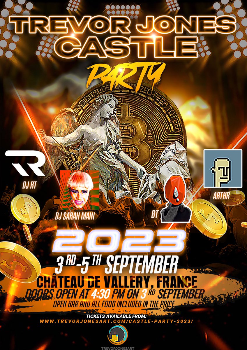 Gm gm ! 

I wanted to share the wonderful news that I’ll be performing at the <a href="/trevorjonesart/">Trevor Jones 🎨</a> Castle Party 🏰

Couldn’t be more excited!

This will be be the event of the summer for me 💛