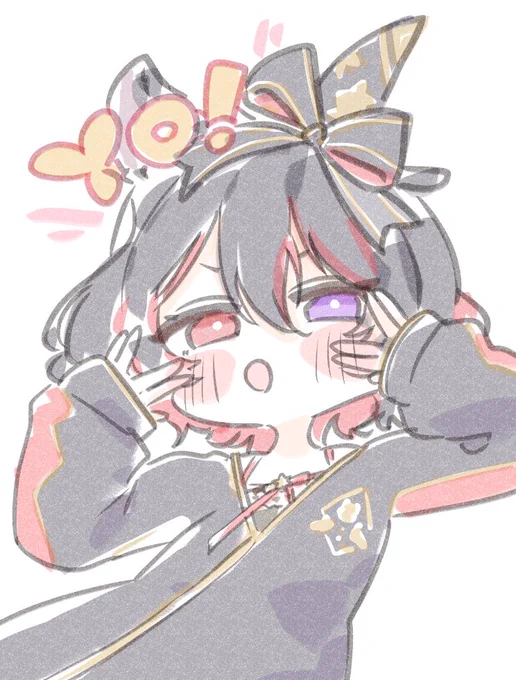ややちゃんの「〜〜〜だYO!!」の発音が気になる。 #ややの絵 