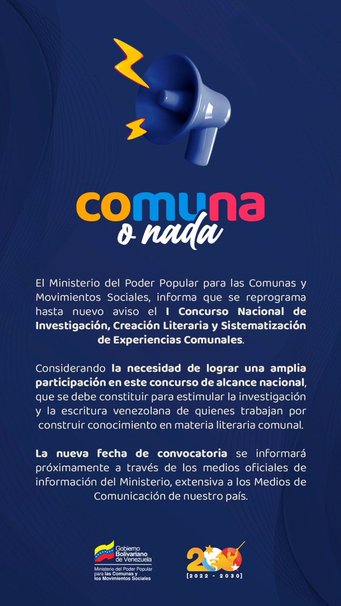 Ministerio del Poder Popular para las Comunas tweet media