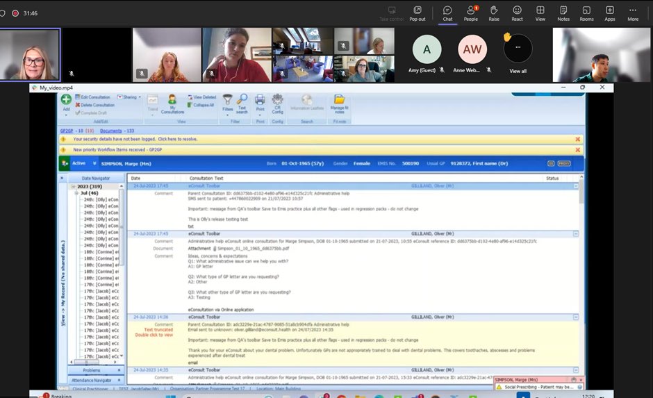 Mich_Moc's tweet photo. Great turnout for the Smart Inbox roll out webinar with @NHSKentMedway Practices. Lots of good comments and interest! Will certainly help us @econsult_thinks shape our product to meet practice and patient needs. https://t.co/TRevoFJkbk