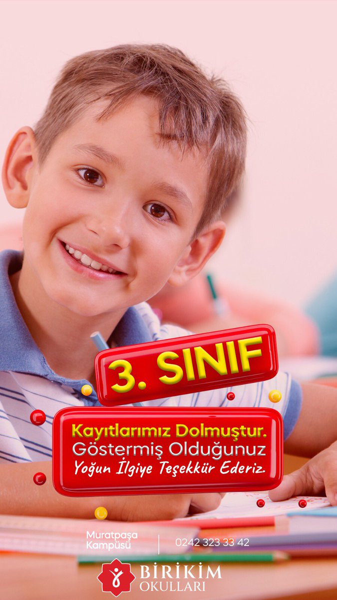 3.Sınıf Kayıtlarımız Dolmuştur.

Göstermiş Olduğunuz Yoğun İlgiye Teşekkür Ederiz.

#teşekkürederiz 
#başarılar
 #birikimokuklarımuratpaşa