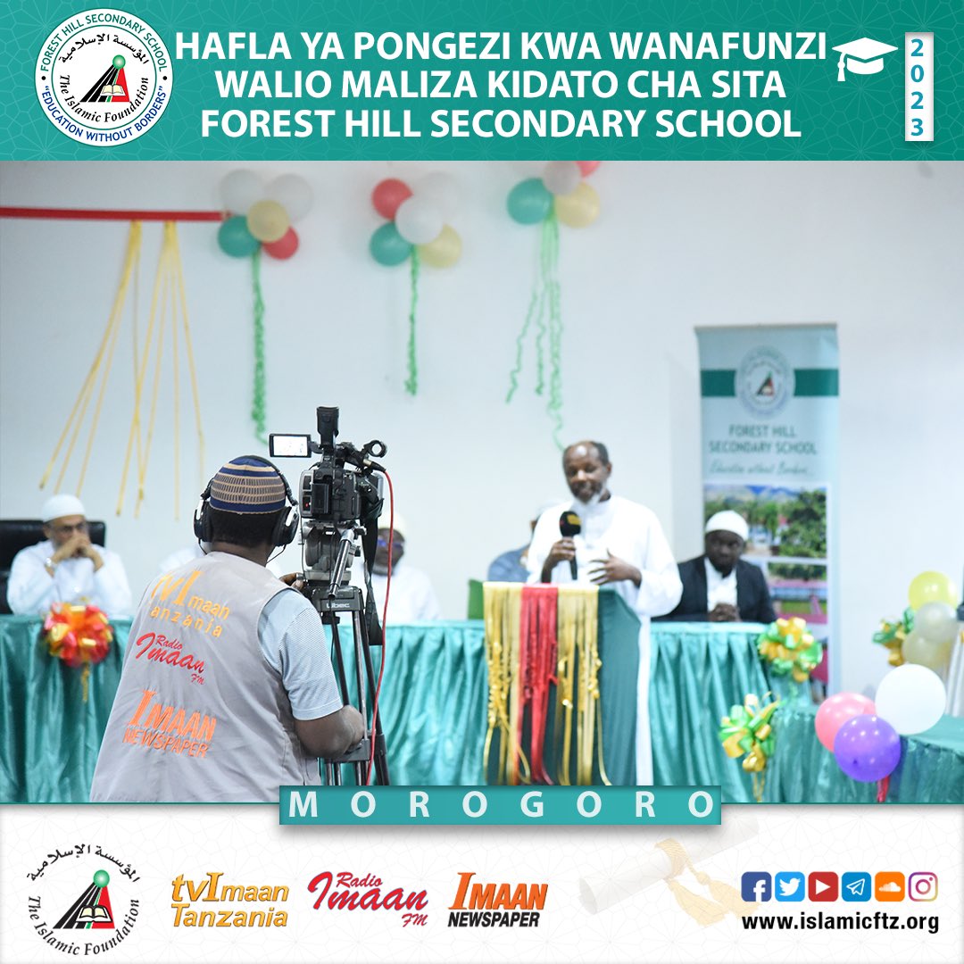 islamicftz's tweet photo. Hafla ya kuwapongeza wanafunzi, waalimu na wafanyakazi wote kwa matokeao mazuri ya kidato cha sita ya shule ya Forest Hill Secondary kwa mwala 2023.
_
#foresthillsecondary #kidatochasita #ufaulu #haflayapongezi #formsix #Islamicftz https://t.co/GaHGU3Gw4y