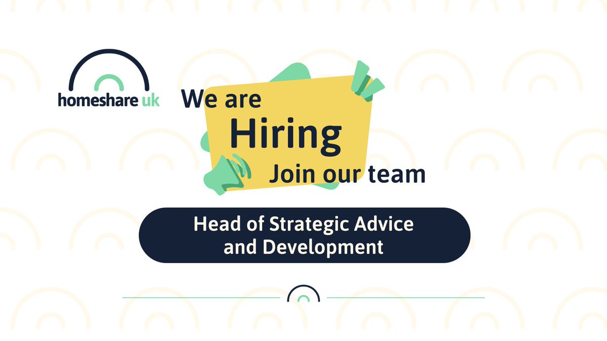 We're #hiring! Come and join our team as our new Head of Stratgeic Advice and Development

£51,966 per annum / full-time / 12-month fixed term contract with the potential for extension / home-based with some travel around the UK        

bit.ly/3Kgb1KH
