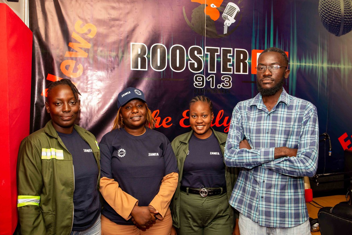 ZamitaZambia's tweet photo. Today #ZAMITA was hosted by Radio Rooster FM 91.3 FM - Ndola on a radio Interview on gender equality and inclusion in Automotive &amp; Heavy equipment engineering programs @NORTEC_ .

#SDG5 #FutureIsGenderInclusive https://t.co/ALhbaMKViO