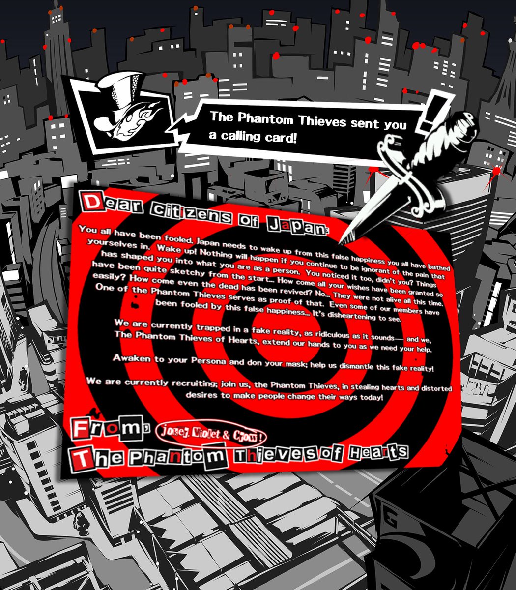 RPWAccess's tweet photo. 》Name of RPW: Phantom Thieves of Hearts
》Username: @PHANTOMRPW
》Closed/Open Community: Closed
》Theme: Persona 5 Royal
》Opening: July 29, 2023 (Reservations)
》How to join: Reservation details will be posted on @PHTVELVETROOM. Visit https://t.co/ijJKoHH81k for more info. https://t.co/jil7o47zZU