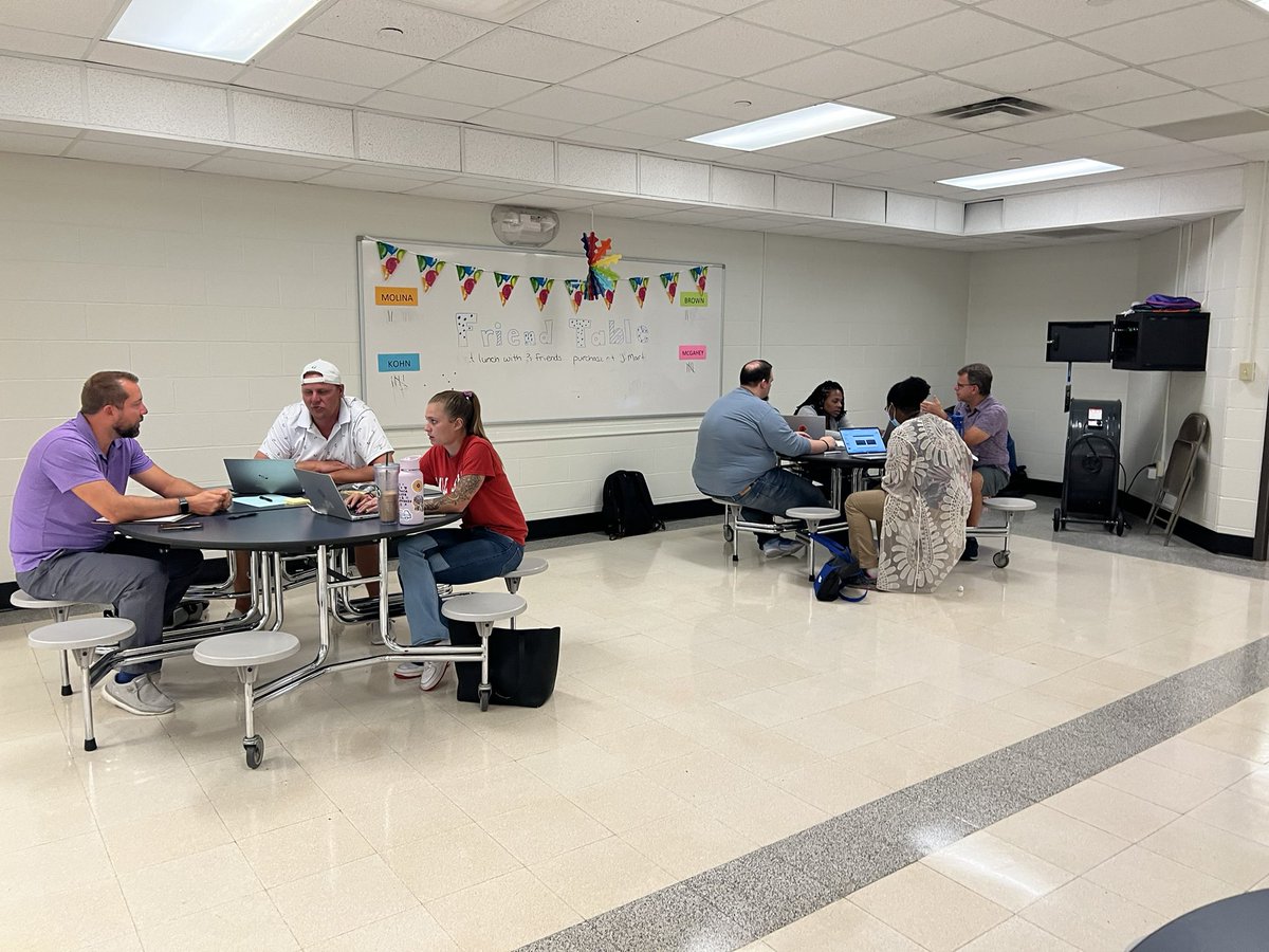 JessicaHeckard's tweet photo. Defining School Culture Outcomes as a school team! We are super excited to start the school year! #watchuswork @DariaP1980 @brynn_kardash https://t.co/NmpbNz2rWm