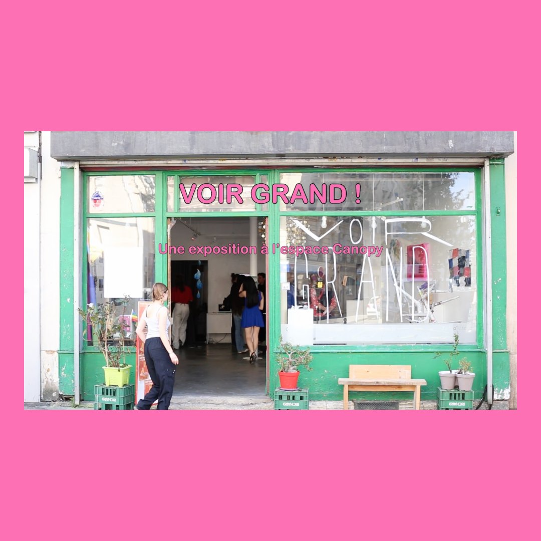 L'équipe de Canopy est ravie de vous partager la vidéo du vernissage de l'exposition de juin 2023 "VOIR GRAND" par les terminales du lycée Colbert !
LIEN ICI : bit.ly/3DMpevj
Sur notre site : bit.ly/421aIt8 
Sur le site du Lycée Colbert : bit.ly/44FHUIH