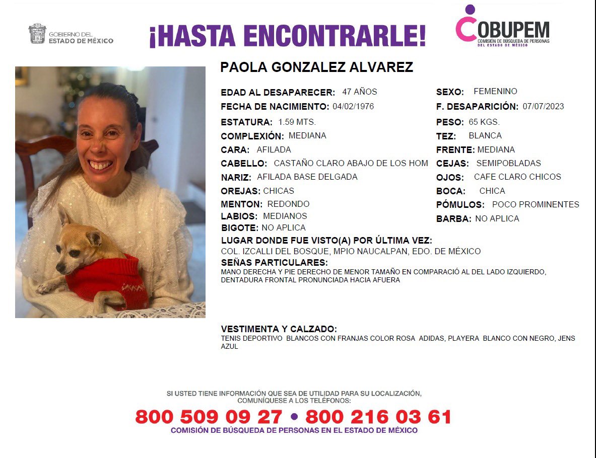 50mas1edomex's tweet photo. Ayuda para compartir, 🙏🏾.

¡Hasta encontrarla! 

#NiUnaMás https://t.co/Xxpir5iVze