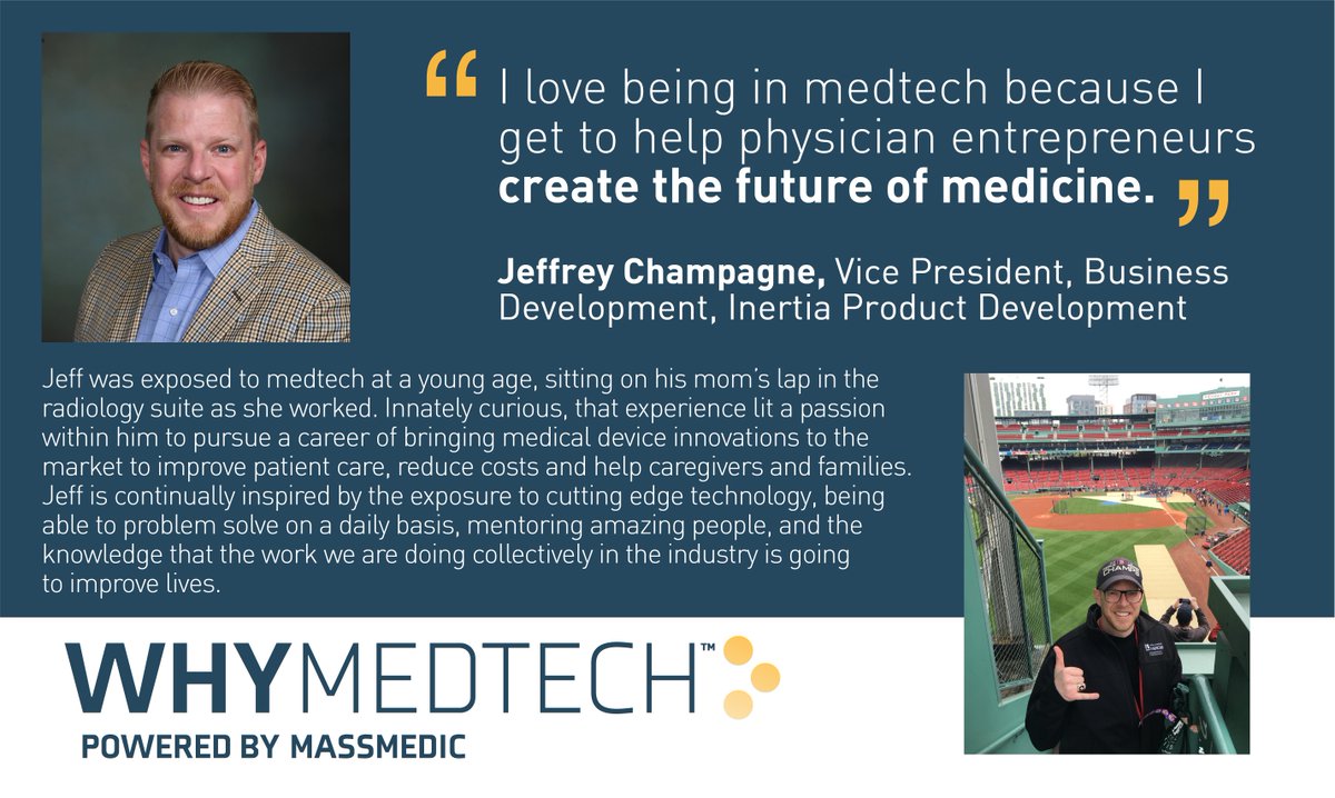 WhyMedtech's tweet photo. Jeffrey Champagne, Vice President, Business Development, Inertia Product Development

To learn more about Jeffrey's story, visit: https://t.co/RBdBvE7n93

#whymedtech #whymedtechstories #medtech #medtechindustry #medtechstories #medtechcommunity #massmedic https://t.co/eKXFiTgQPC