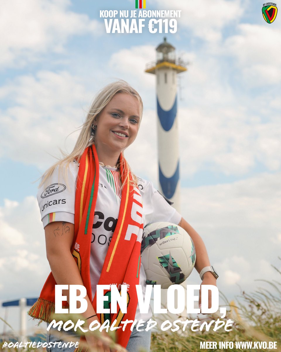 🌊 Eb en Vloed, mor 𝐎𝐚𝐥𝐭𝐢𝐞𝐝 𝐎𝐬𝐭𝐞𝐧𝐝𝐞!
Blijf ook jij achter KVO staan? Koop je abonnement hier 👉 bit.ly/EbEnVloed
#OaltiedOstende | 💚❤️💛