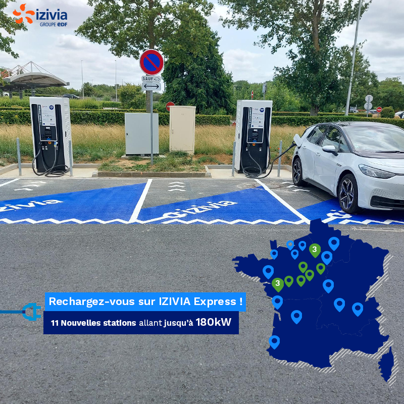 🚀 Notre réseau #IZIVIA Express ne cesse de s’agrandir !
💪 Ces 15 derniers jours 11 nouvelles stations de charge rapide ont été mises en service par nos équipes. 
⚡ Pour trouver les bornes : izivia.com/carte-bornes-e…