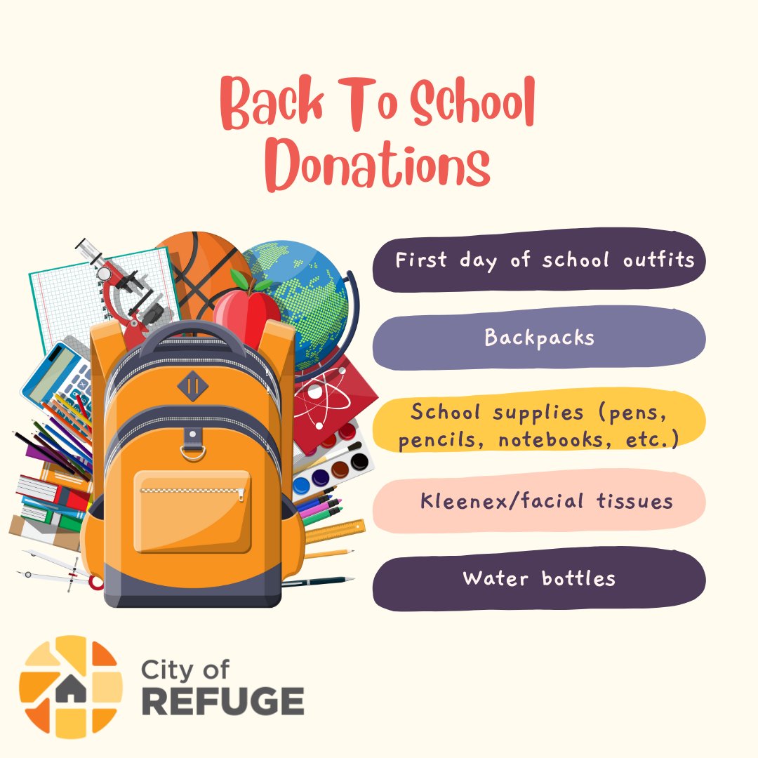 Our Back to School Bash is coming up on August 9-10! Support our local refugee children as they prepare for the back to school season. See our full list of items needed here: a.co/d00x2rG  Drop off these items or order them to be delivered before Aug 9th!