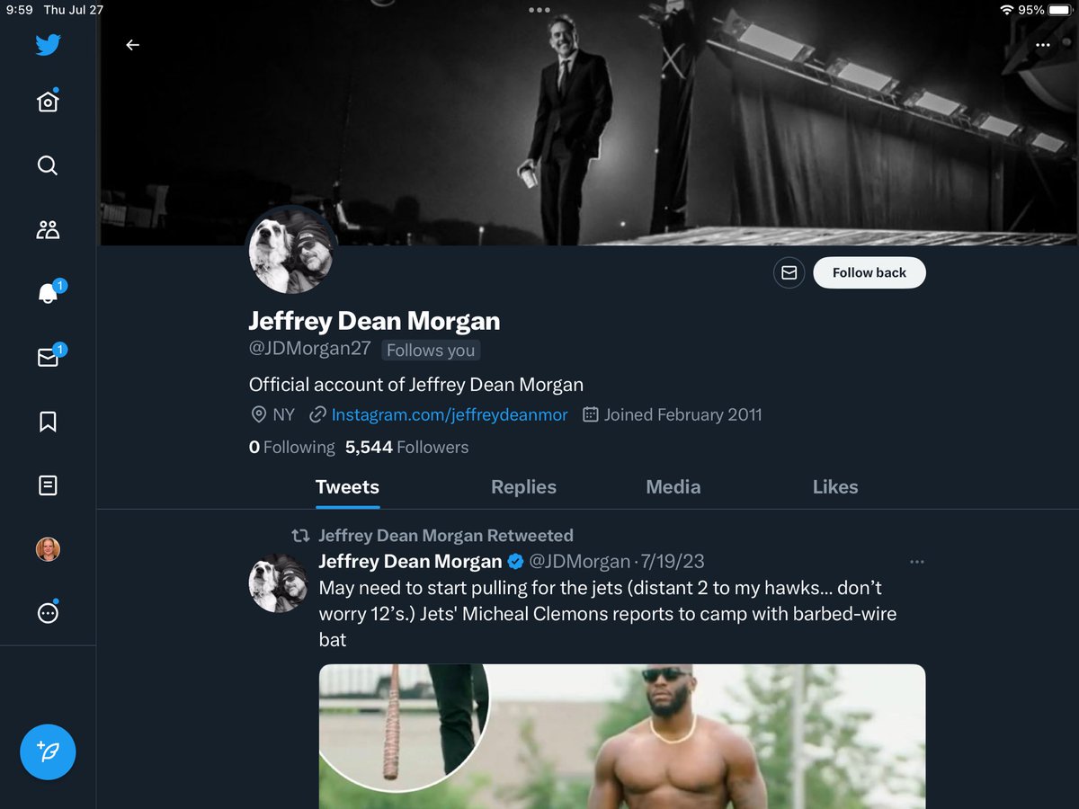 Please REPORT <a href="/JDMorgan27/">Jeffrey Dean Morgan</a> for impersonation.