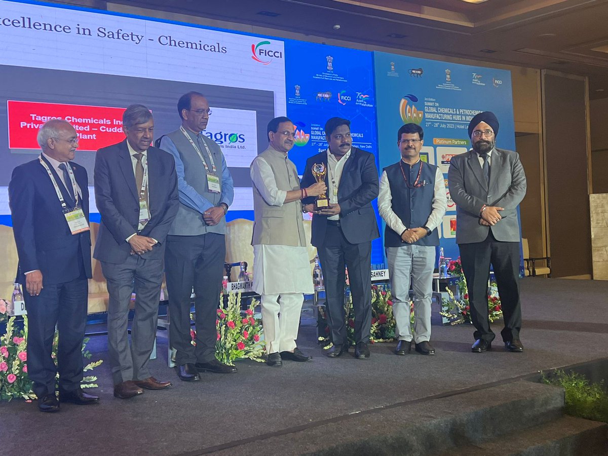 GCPMHIndia's tweet photo. Winners shining in the glory of achievement, here at #GCPMH2023. 
Here's a look at some of the winners of FICCI Chemical and Petrochemical Industry Awards. Acknowledging the contribution in the sector's growth, these awards are a testament of the industry's potential. https://t.co/26Iyj7njDo