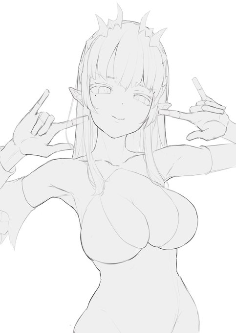 エリさんざっくりラフです🤟🤟 