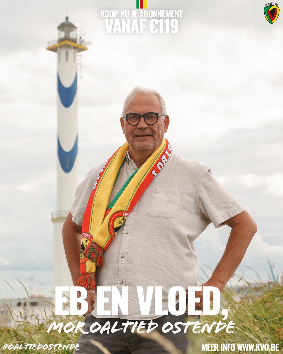 🌊 Eb en Vloed, mor 𝐎𝐚𝐥𝐭𝐢𝐞𝐝 𝐎𝐬𝐭𝐞𝐧𝐝𝐞!
Blijf ook jij achter KVO staan? Koop je abonnement hier 👉 bit.ly/EbEnVloed
#OaltiedOstende | 💚❤️💛