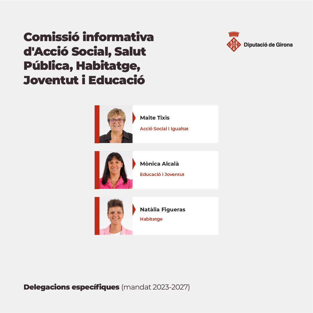 DiputacioGirona's tweet photo. ✅El #PleDdGi també ha decidit la composició de la Junta de Govern i les delegacions específiques.
🔎En el mandat 2023-2027, aquestes delegacions aniran a càrrec de 14 diputats i diputades. Les detallem en aquesta infografia.👇 https://t.co/XF81wfIaWx