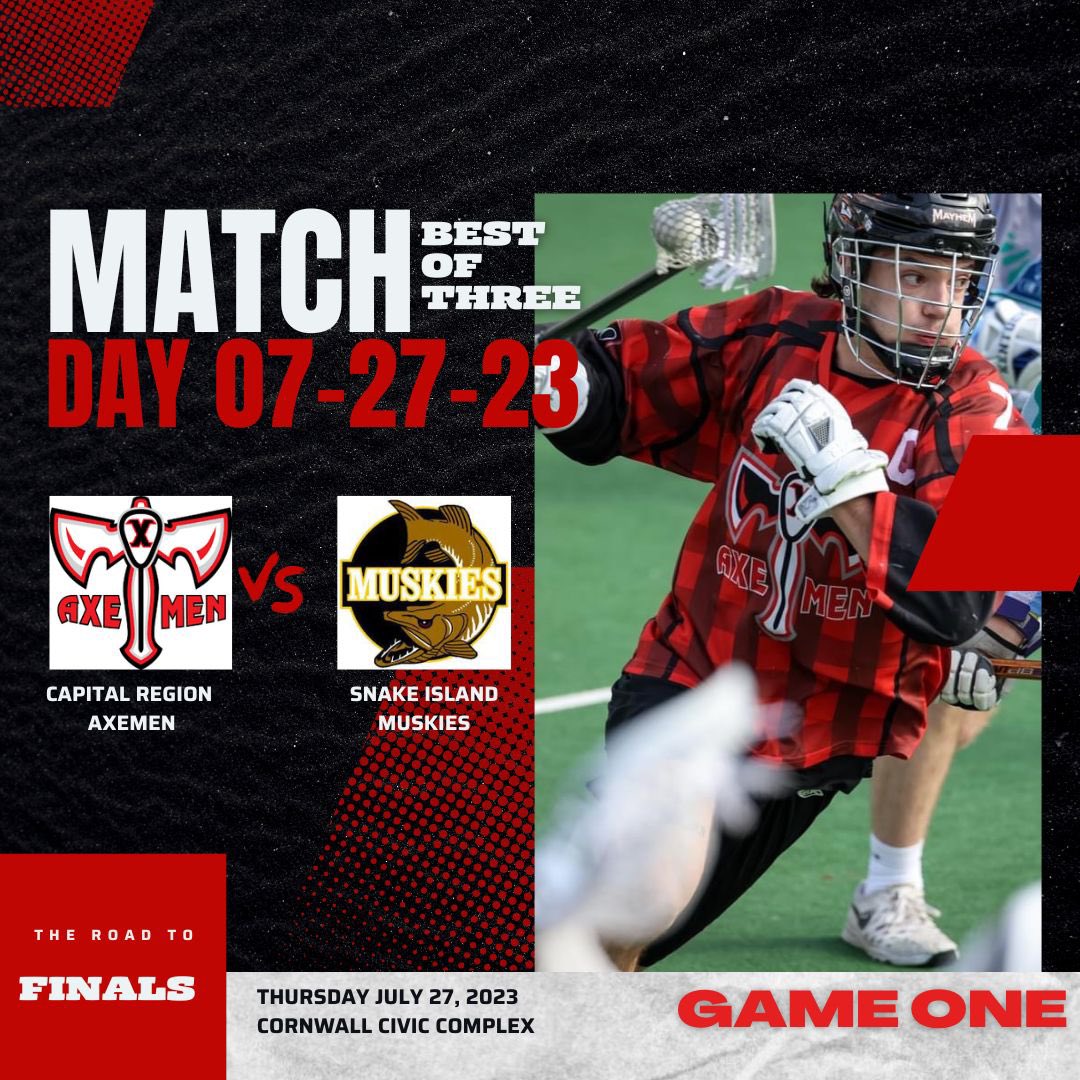 🚨GAME DAY🚨

Game one🪓

Playoffs start tonight, rally the troops

📍Cornwall Civic Complex
⏰ 8PM