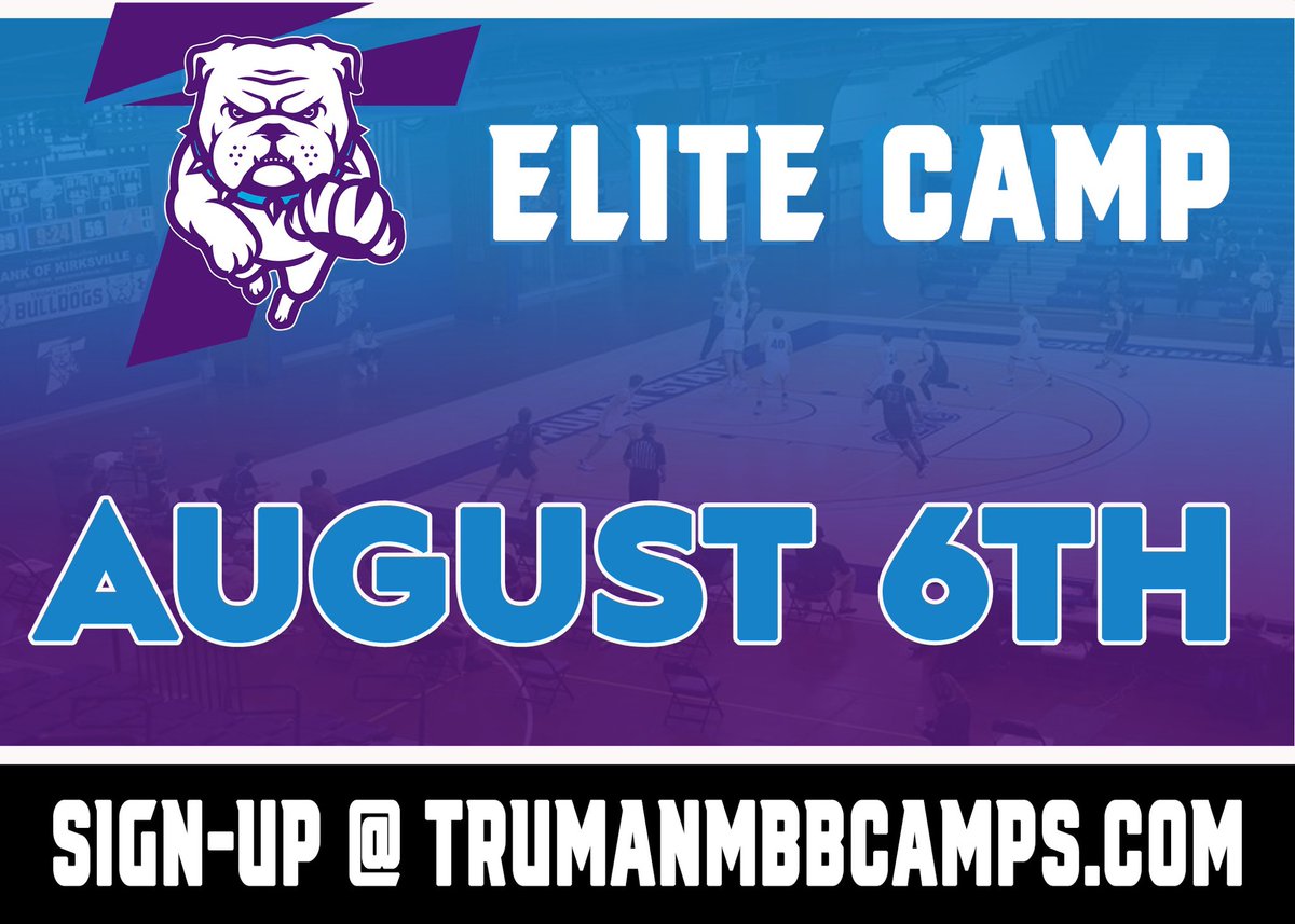 10 days until elite camp! Make sure to get signed up. 
🔗 trumanmbbcamps.com