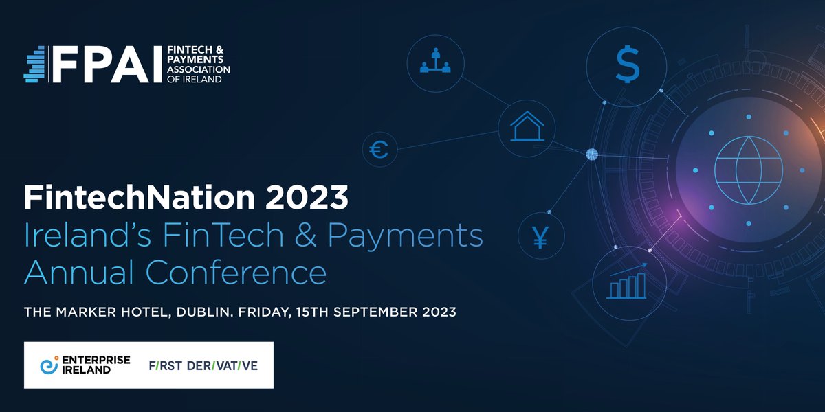 BPFINews's tweet photo. Book now! #FinTechNation2023 Fri Sep 15th in the Marker Hotel Dublin @FinPayIrl in association with @Entirl and @FDTplc. Featuring Minister @daracalleary and @BryanHabana, among many others. Supported by @DeloitteIreland, @ifsskillnet and @WalkersGlobal. Tickets: https://t.co/foxyraXdQb